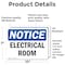 Signmission Electrical Room, 10 in W x Rectangle, Vinyl Decal OS-2PACK-NS-D-710-L-15568 - alternate 3
